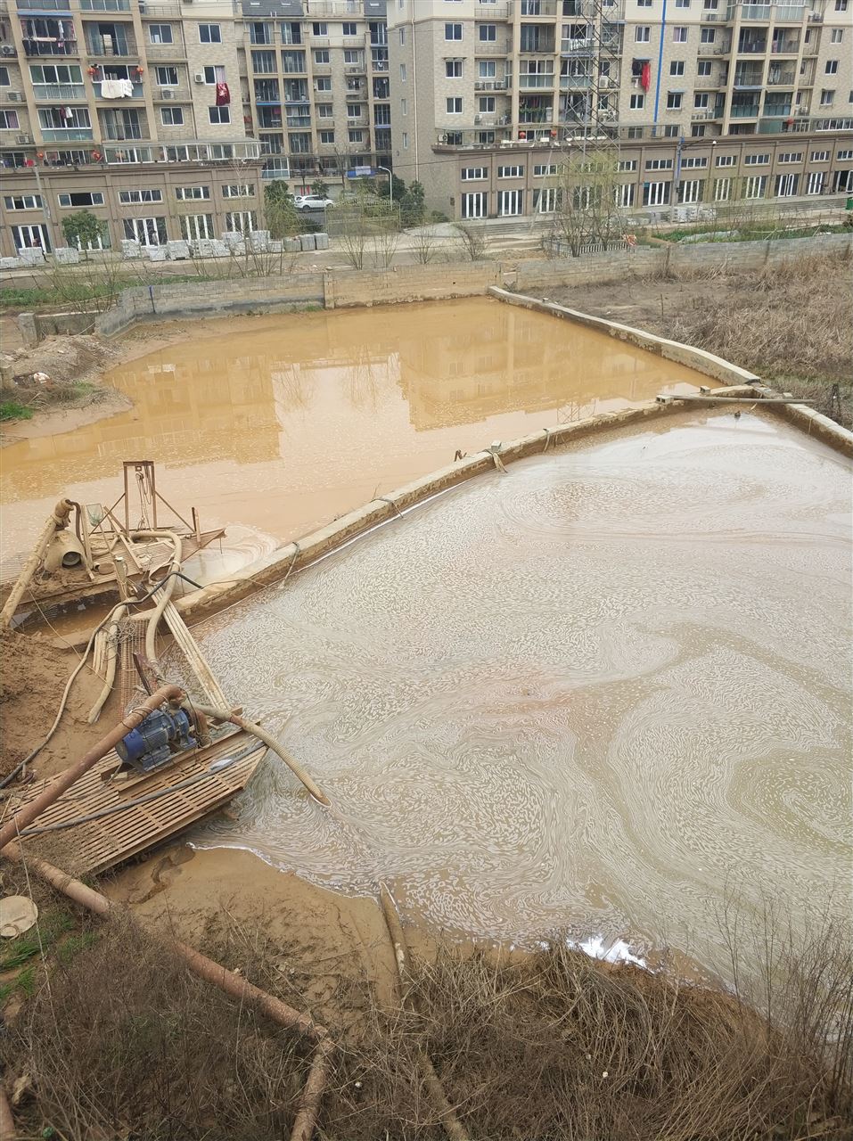 洪湖沉淀池淤泥清理-厂区废水池淤泥清淤